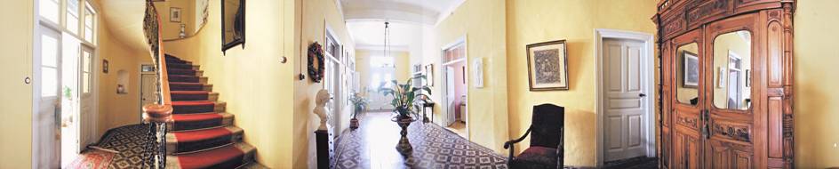 Wide-angle view of the hall at the ground floor , 2001.